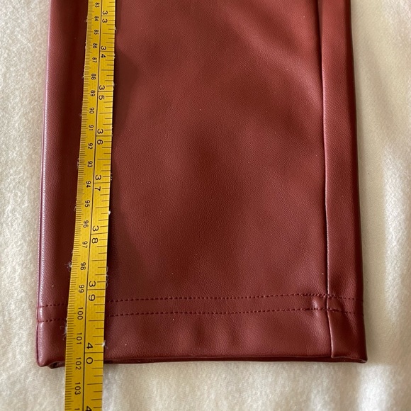 LAUNDRY by Shelli Segal Faux Leather High Waist Leggings in HENNA size XL NWT - Picture 5 of 11
